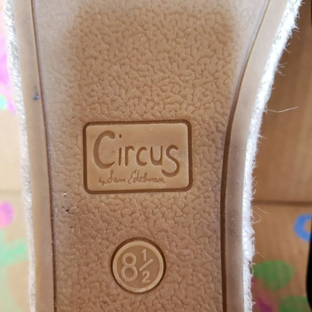 CIRCUS BY SAM EDELMAN CAMELLIA BLACK ESPADRILLE SHOES SIZE 8.5